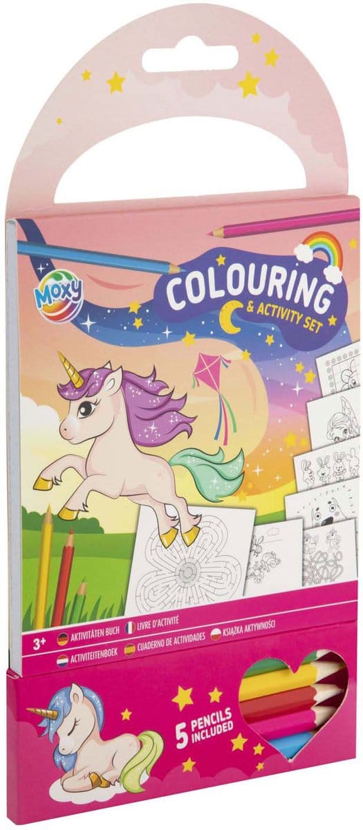 Creative Craft Group Coloring and Activity Set Pink with 5 Colored Pencils