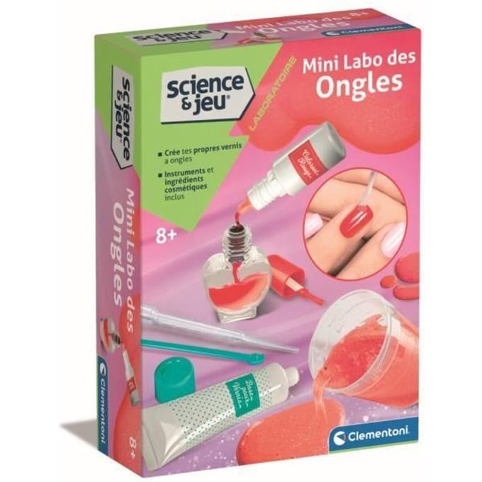 Clementoni - Sciences et Jeu - Mini Labo des ongles - Crée ton propre vernis a ongles - Des 8 ans