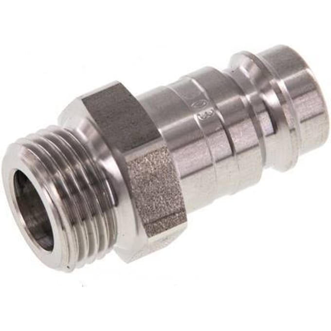RVS DN 10 Luchtkoppeling Insteeknippel G 3/8 inch Buitendraad - CLP10-M-S-P-038