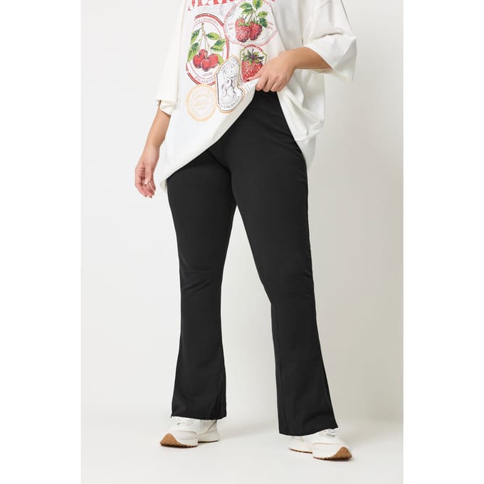 Yours Zwarte Uitlopende Legging Size 44