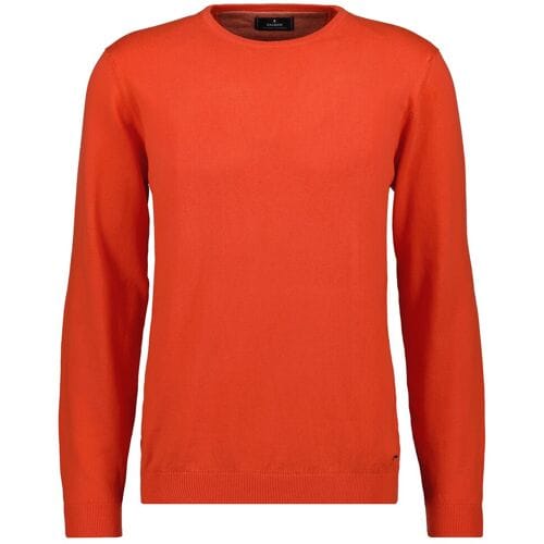 Ragman Trui Supersoft Knit Pullover Knitted Elbow Patches Coral / male