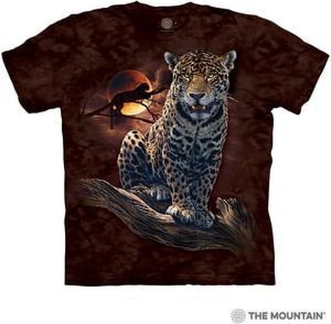 The Mountain Adult Unisex T-Shirt - Blood Moon Leopard