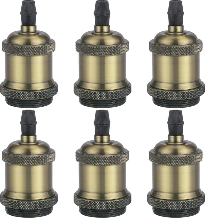 Vintage massieve lampenfitting E26/E27, van keramiek, met Edison-schroefdraad, voor gloeilampen