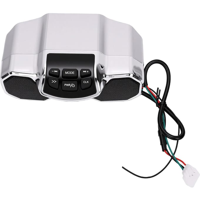 Motor Bluetooth Luidspreker met MP3 Waterdichte Subwoofer Scooter Stuur Muziekspeler white