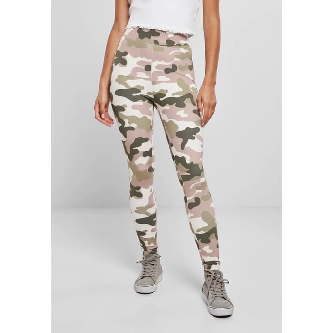 Urban Classics - High Waist Camo Tech Sportlegging - S - Multicolours