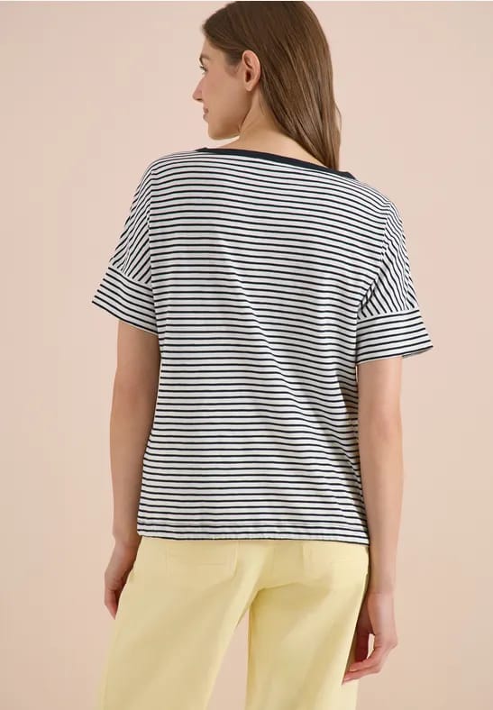 Shirt met ronde hals en strepen