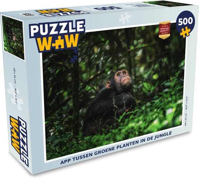 Puzzel App tussen groene planten in de jungle - Legpuzzel - Puzzel 500 stukjes