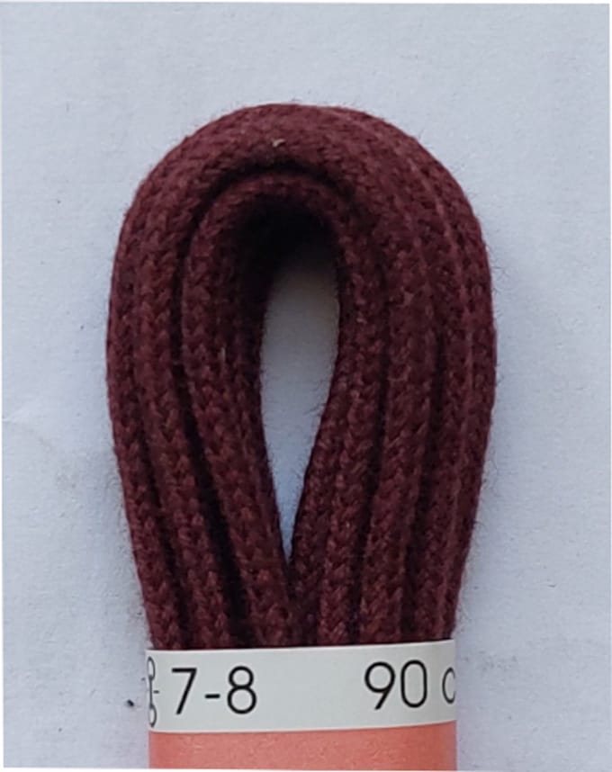 Ronilux Veter - Bordeaux - Dun Rond - Lengte 90 cm - Dikte 2,5 mm - Schoenveter