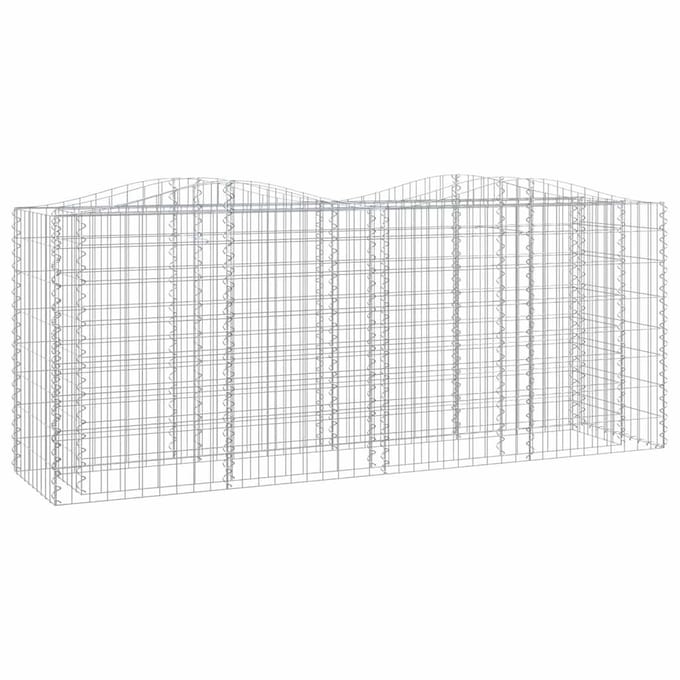 vidaXL - Schanskorf - gewelfd - verhoogd - 200x50x100 - cm - gegalvaniseerd - ijzer