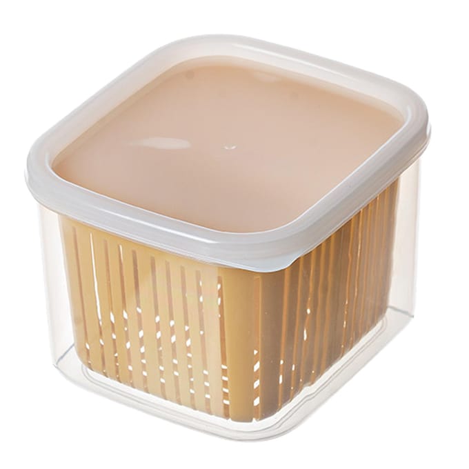 Keuken Product Groente Fruit Opbergcontainer 2 Compartimenten Koelkast Opbergorganizer voor Ui