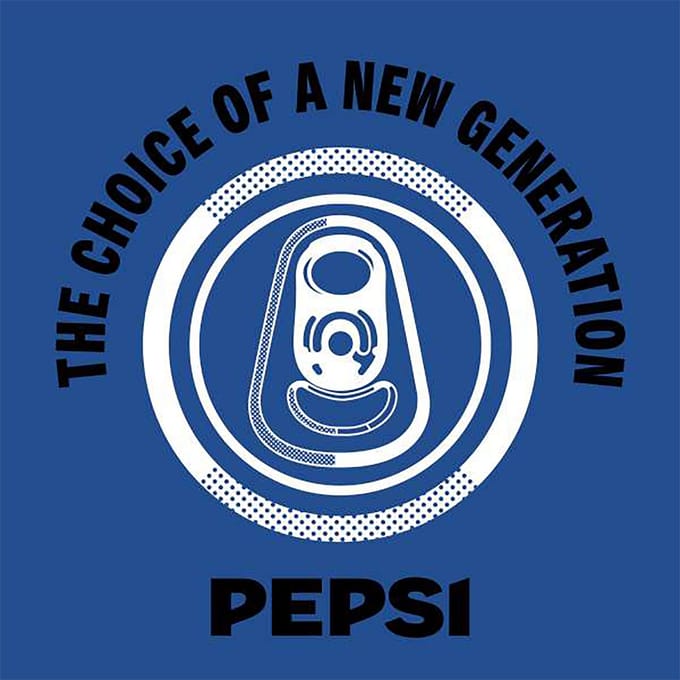 Pepsi Co. The Choice Of A New Generation Men's T-Shirt - Blue - M