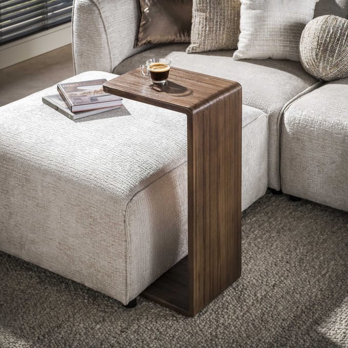 Overzettafel walnoot bruin teakhout Caro