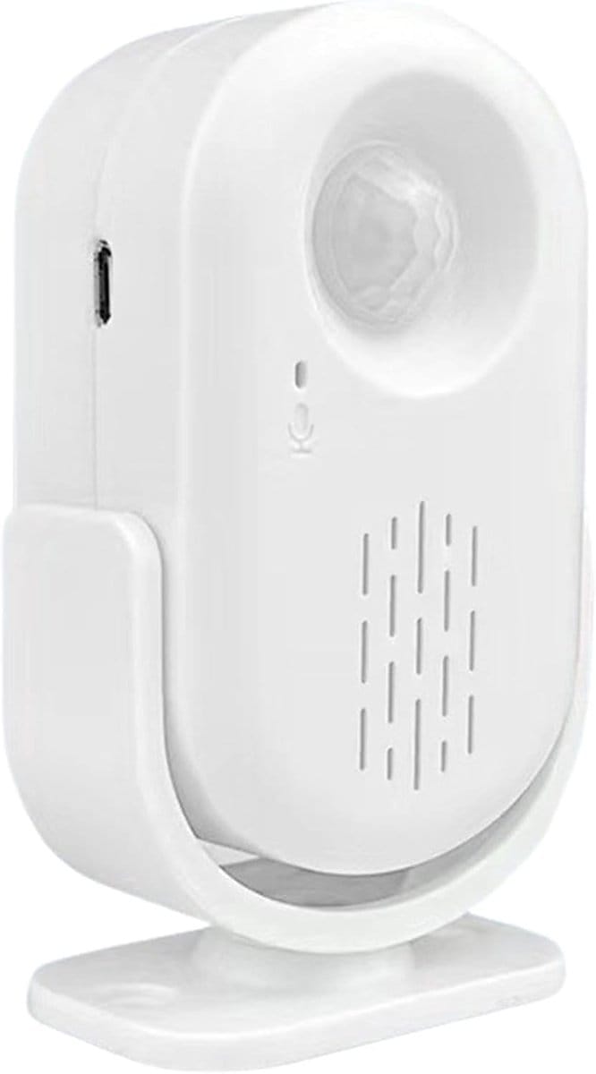 Bewegingssensor Deurbel - Deur Alert - Veilige Ingang - USB Oplaadbaar - 10x6.5x10 cm - Wit