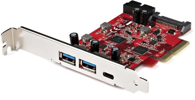 StarTech 5 poorts USB PCIe Kaart - 10Gbps 2xUSB/1xUSB-C,1x IDC