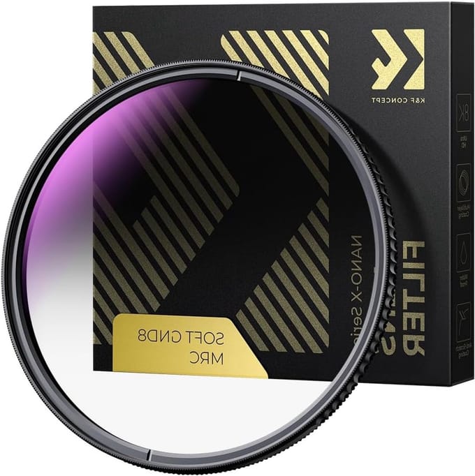 Nano-X 77mm Soft GND8 Graduated Filter - ND0.9 (3 Stops) - Optisch Glas, Grijs Verloopfilter voor Natuurfotografie