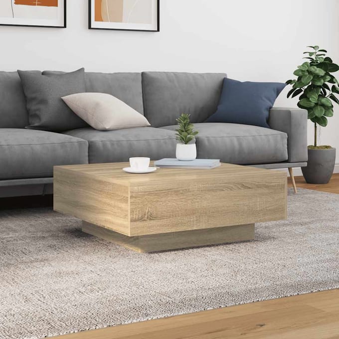 vidaXL - Salontafel - 80x80x31 - cm - spaanplaat - sonoma - eikenkleurig