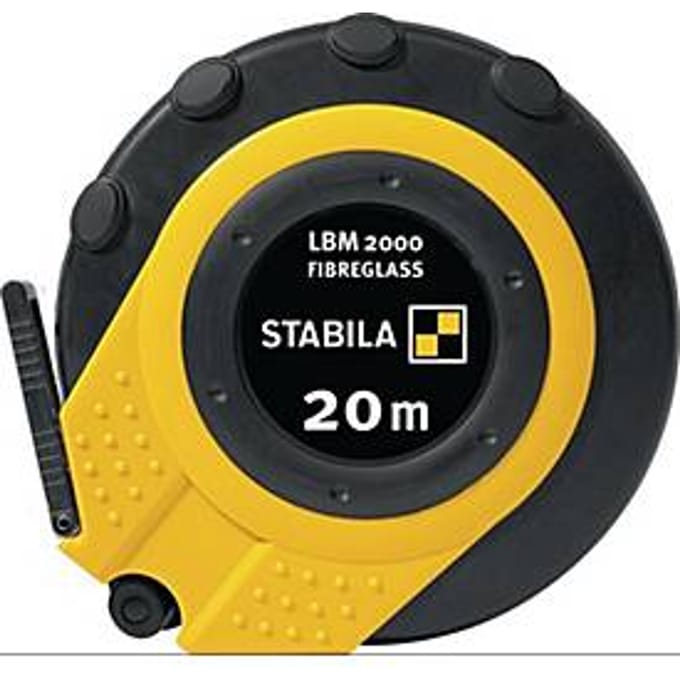 STABILA capsule rolbandmaat LBM 2000 FIBREGLASS, lengte 20 m, rolbandbreedte 13 mm, EG III, PC/ABS behuizing