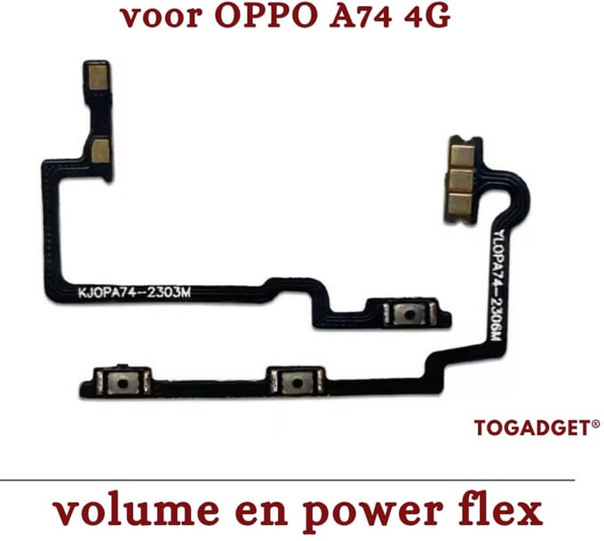 Volume- en Power Flex Kabel voor Oppo A74 4G – Vervangingsonderdeel