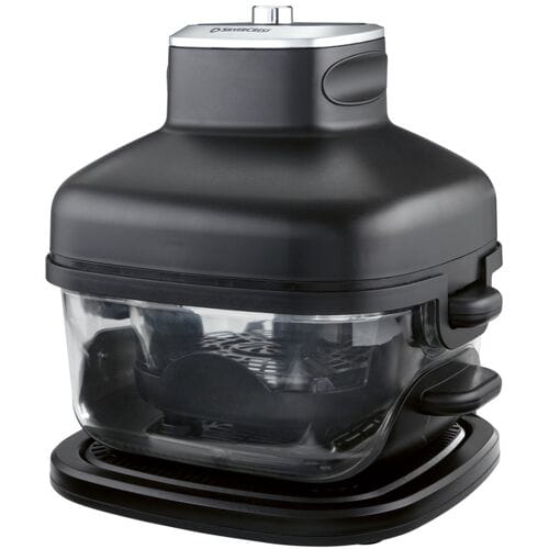 SILVERCREST Glazen airfryer met 2 schalen, 2 L en 4 L