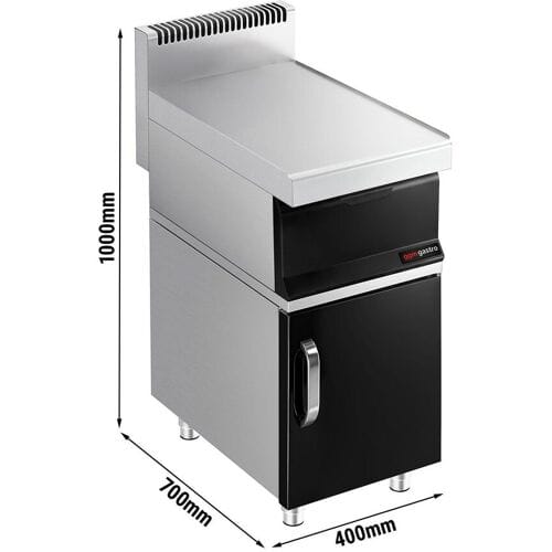 GGM Gastro Neutralelement - 400mm - mit Schublade - inkl. Unterbau mit 1 Tür Zilver / Zwart
