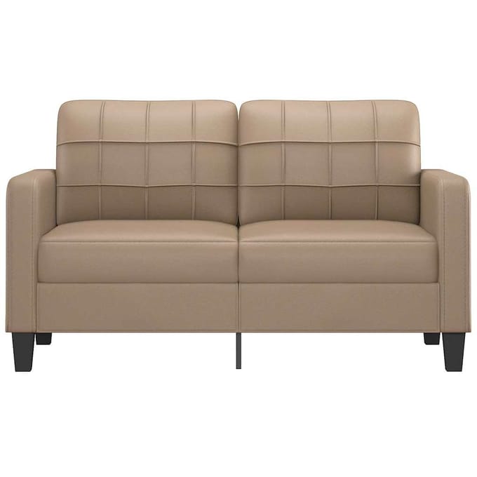 vidaXL - Tweezitsbank - 140 - cm - kunstleer - cappuccinokleurig