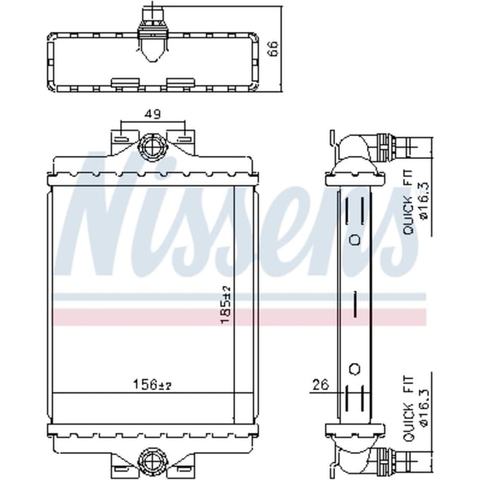 Radiator, motorkoeling NISSENS 606270