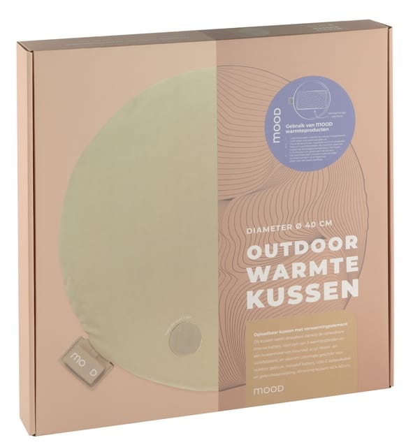Warmtekussen mood outdoor rond 40cm beige