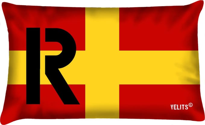 Sierkussen - Buitenkussen Seinvlag Letter R Waterafstotend Bootkussen - Multicolor - 60 Cm X 40 Cm