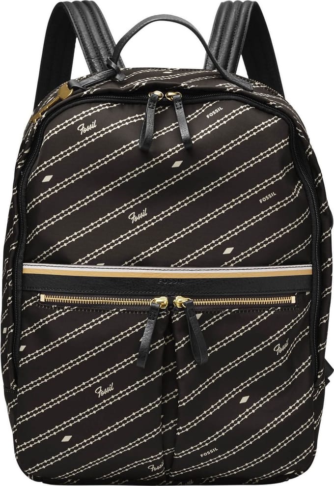 FOSSIL Vrije tijd rugzak Rugzak Tess Backpack Black / Bone Zwart