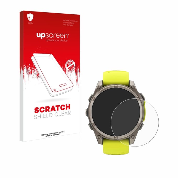 upscreen - Screenprotector voor Garmin Fenix 8 Solar (47 mm) - Folie Beschermfolie transparant