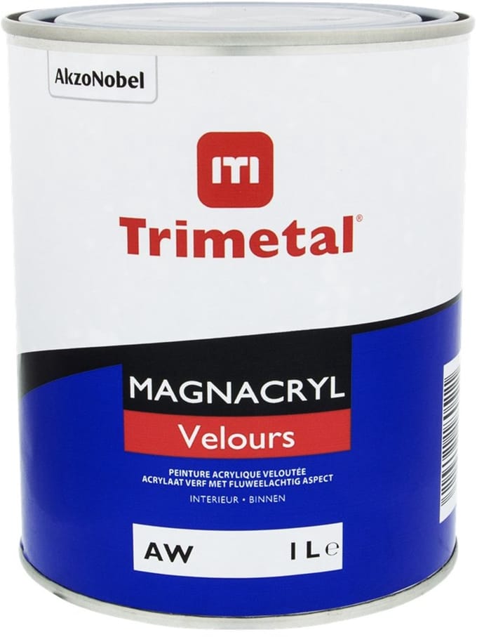 Trimetal Magnacryl Velours - 1 l - 13 m²/l - Wit - Afwerkingslaag