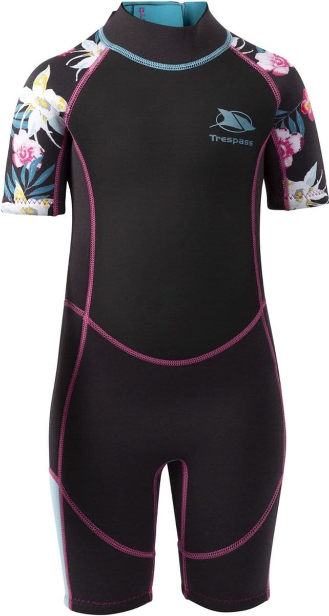 Trespass Kinder Badeeinteiler Posie - Kids 3Mm Short Wetsuit Dark Grey-9/10