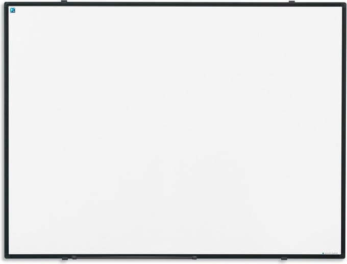 Smit Visual Whiteboard 60x90 cm Gelakt Staal Softline  - 8mm Zwart aluminium frame