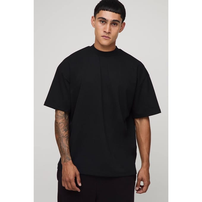 Oversized Premium Super Heavyweight T-shirt | Black | Size Medium