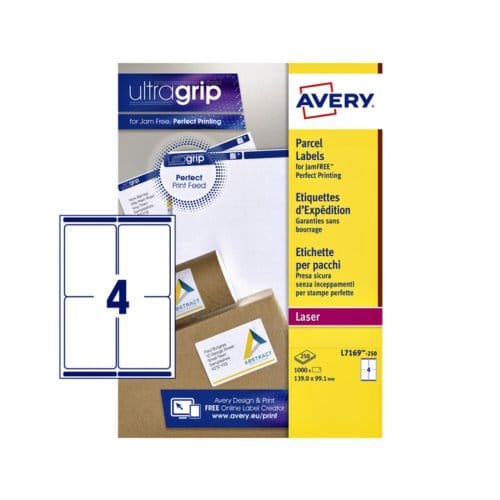 Etiket avery l7169-250 99.1x139mm wit 1000 Etiketten