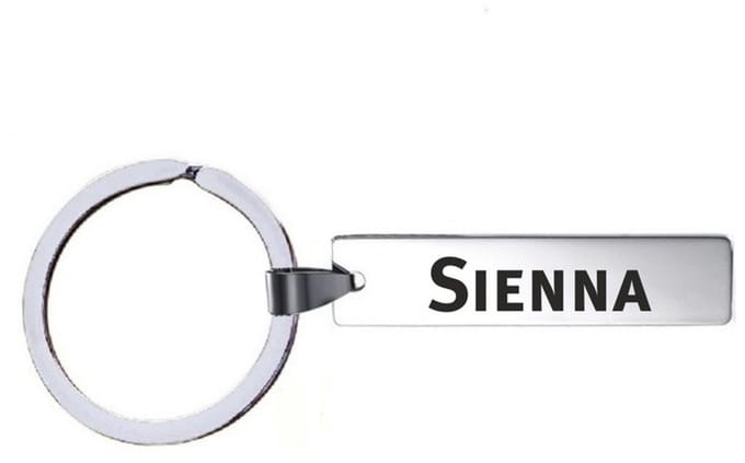 Sleutelhanger Met Naam - Sienna - RVS