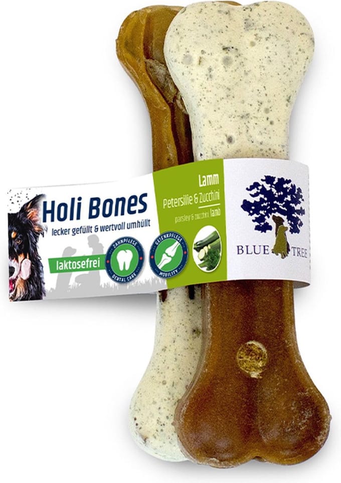 HOLI BONES KAUWBEEN LAM + PETERSELIE + COURGETTE M 100G 2ST