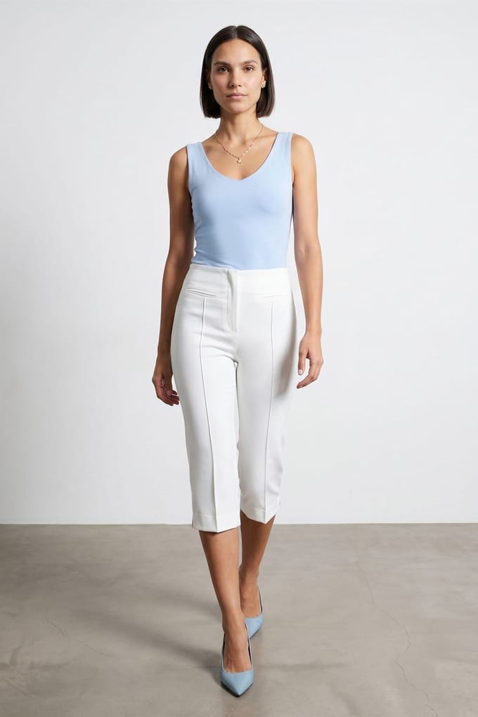 Hoge Taille Capri Sigarettentrousers