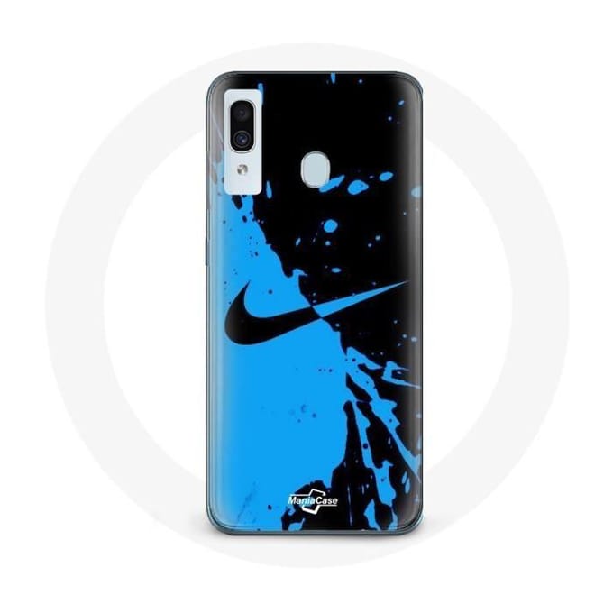 Coque pour Samsung Galaxy A20 Nike Logo Bleu et Noir