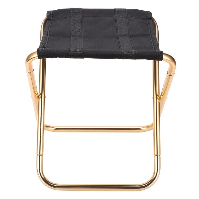 Tabouret pliant d'extérieur léger en alliage d'aluminium, mini sièges de camping de pêche portables beige