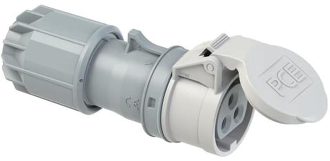 CEE koppelcontactstop 16A - 3 polig - 42V - wit - IP44 - schroefklem
