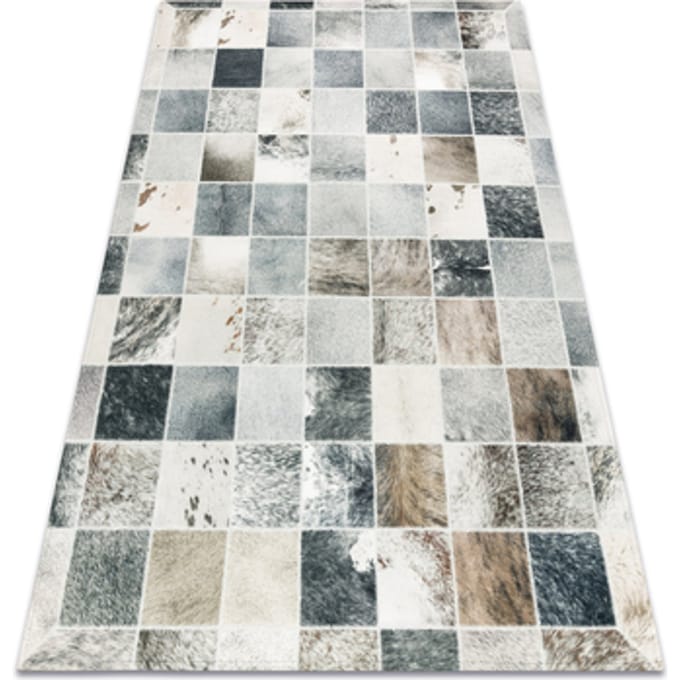 Kleden Rugsx Tapijt PATCHWORK 21716 beige - Koeienhuid 120x170 cm