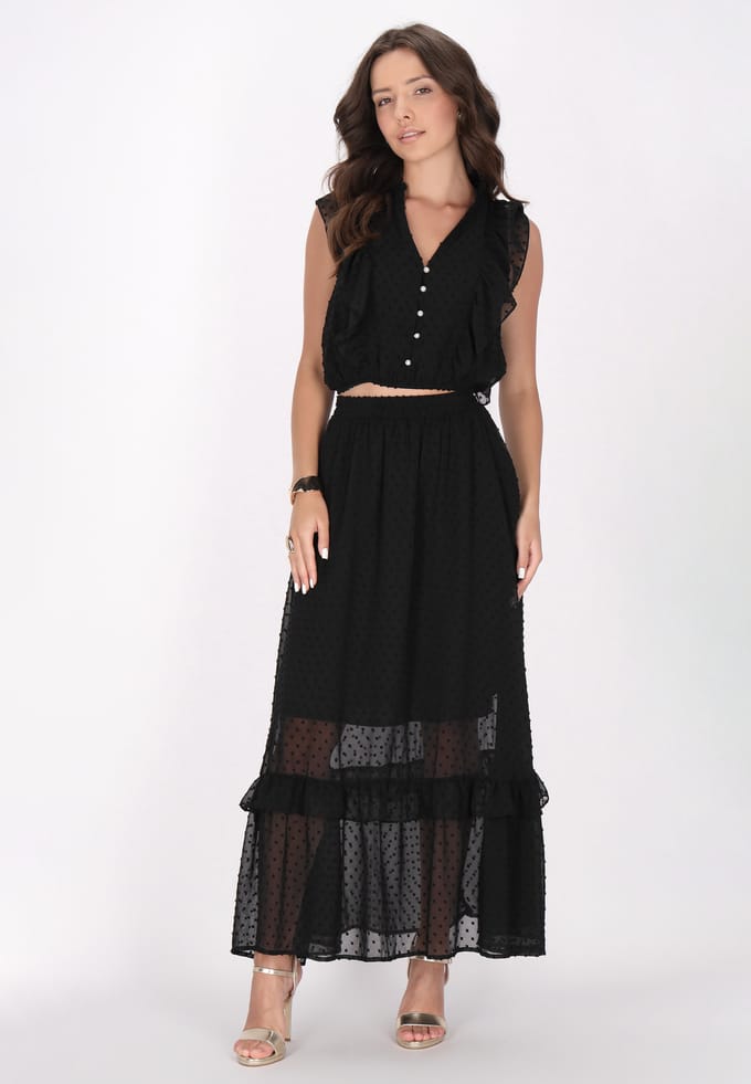 Faina Blouse Dames zwart