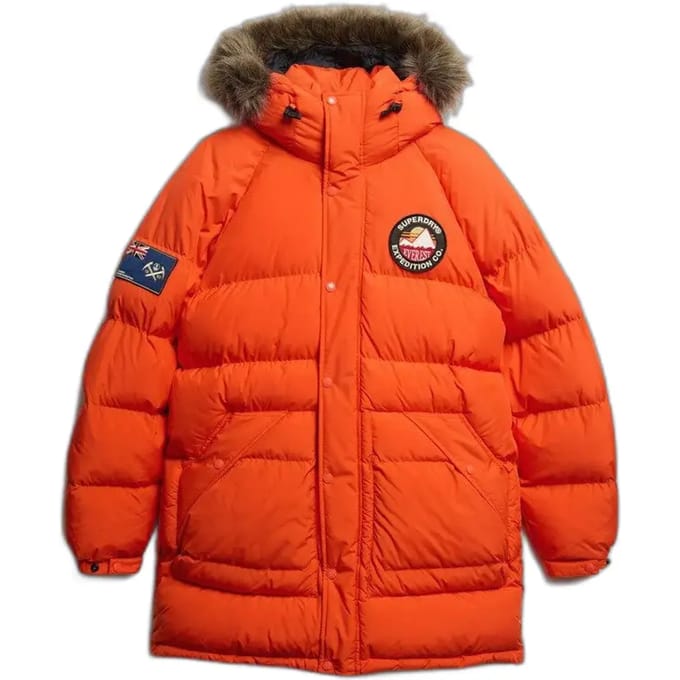 Superdry - Everest Longline Gewatteerde Parka - Heren - Gewatteerde jassen