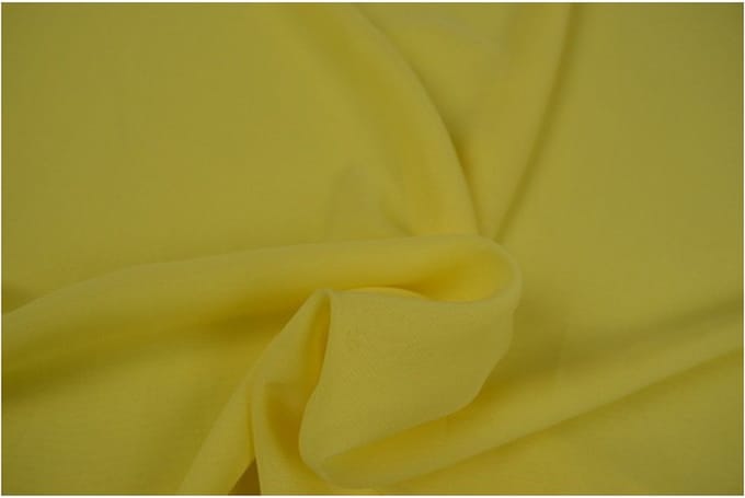Chiffon stof - Licht geel - 1 meter - Per meter - 150cm breed