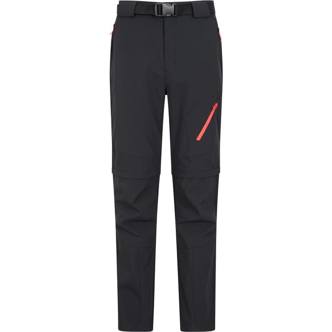 Mountain Warehouse Wandelbroek heren Forest Convertible (Zwart)