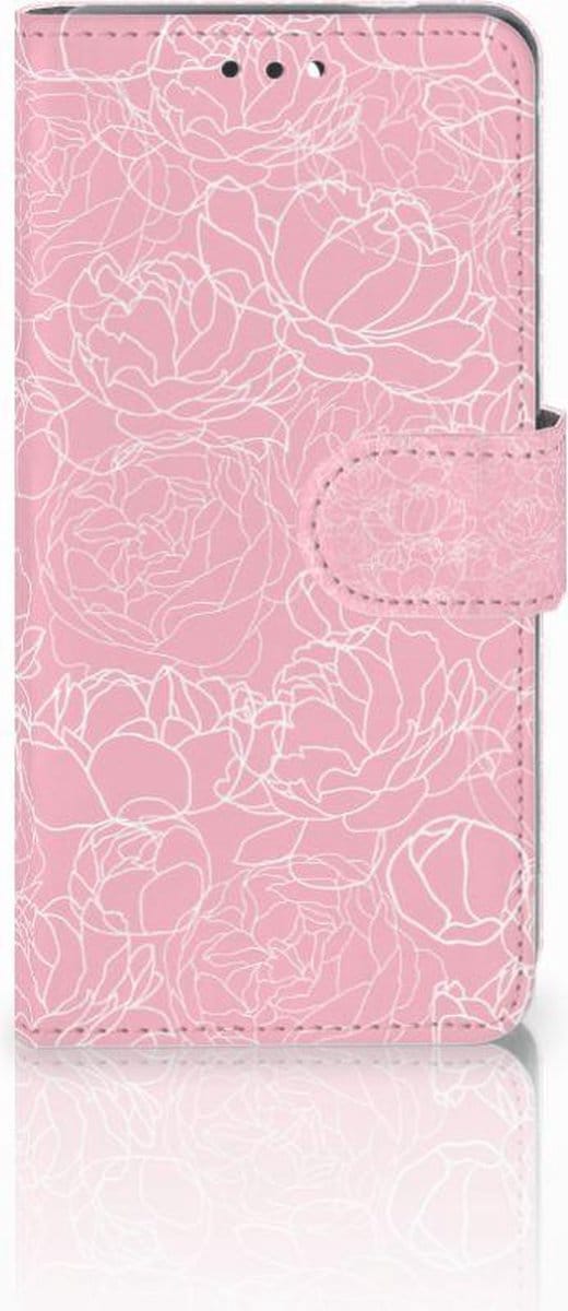 Nokia 3.1 (2018) Hoesje White Flowers