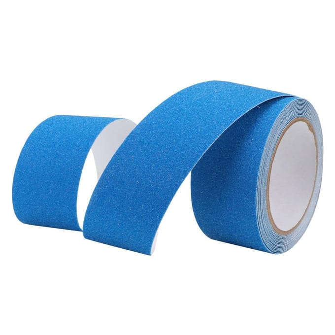 Sable Quartz Ruban Antidérapant Sol Marche d'Escalier Sécurité Antidérapant Ruban PVC Adhésif 5m (Bleu) bleu