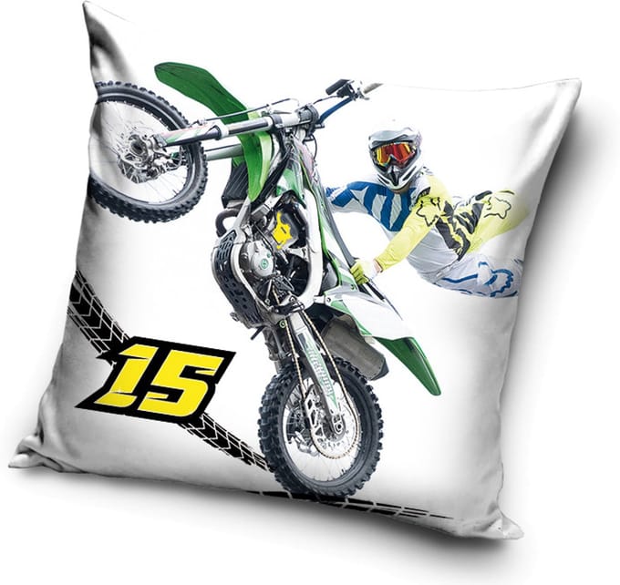 Sierkussen Motorbike Motorcross 40x40 cm (inclusief vulling)