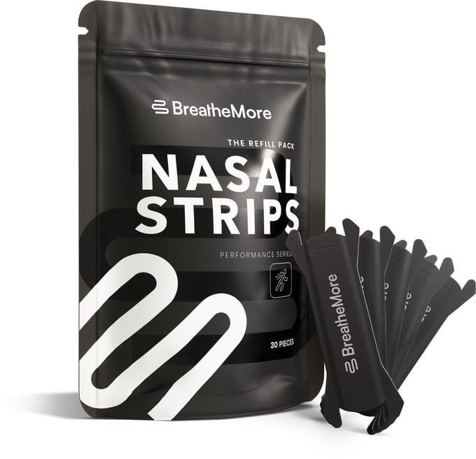 BreatheMore® Neusstrips - The Performance Series - The Refill Pack - Zwart - 30 stuks